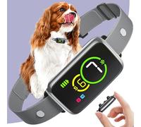 Collar inteligente para ladridos para perros pequeños, medianos y grandes (5-150 libras), collar antiladridos sin golpes, con 7 sensibilidades, recargable IP67 impermeable humano