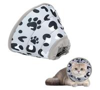 Collar Isabelino Gatos Conos de Recuperación para Mascotas Cono Suave para Perros Suave Collar Recuperación Gato para Después Postoperatorio Plegable Suave Collar Protector Gato (Gris, S)