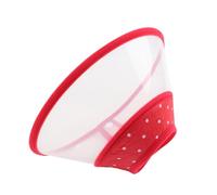 Collar Isabelino para Mascotas Antímordidas, Talla S, PP Algodón | Rojo, Suave y Ajustable, Diseño Protector Lavable, para Perro Pequeño, Uso de Recuperación