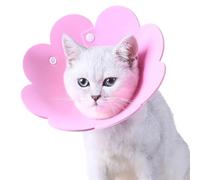 Collar Isabelino Perro Collar de recuperación for Gatos con Forma Flor, Cono Protector for curación heridas, for Gatito, Cachorro, Mascota(Pink,M)