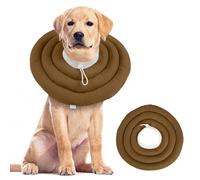Collar Isabelino Suave para Perros para Cuello y Parte Superior del Cuerpo, Collar Postoperatorio Impermeable con Cordón Ajustable, Alternativa Cómoda al Cono Rígido, Marrón Cacao 3XL