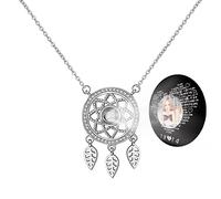 Collar Jardme I Love You, collar de proyección de 100 idiomas, collar de nanotecnología de la memoria del amor, collar con colgante de atrapasueños con foto personalizada