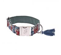 Collar Kami naranja floral para perros - Ferribiella - Tamaño: M