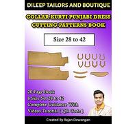 Collar Kurti ( Punjabi Dress ) Patterns Book for Tailors Size 28 to 42 Set 8 With Different Type of Neck Design and Sleeve by Dileep Tailors