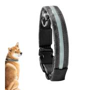 Collar LED para perro, collar de silicona LED para perro, collar LED con luz intermitente para perro, collar de lámpara recargable con luz intermitente suave, collar de seguridad para cachorros