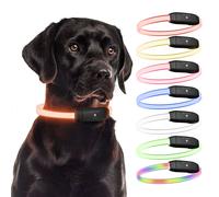 Collar LED para Perros - PAJ LIGHT. Visibilidad hasta 10 horas, ajustable e Impermeable. Color negro