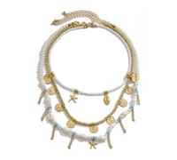 Collar lindo del encanto de Boho para las mujeres Paperclip cadena collar sol luna estrella moneda corazón flor bota Boho arco encantos collares