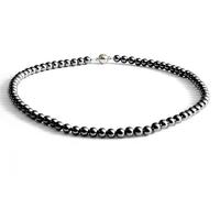 Collar magnético en cuentas de hematita negra - diámetro de 9 mm