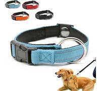 Collar magnético Pawliberation para Perros, Reflectante, Ajustable, Ligero, Impermeable, de Doble Capa, Transpirable y Reflectante, para Perros Mayores (Blue)