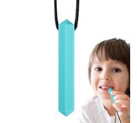 Collar Masticable - de Dentición de Silicona para Niños & Juguete Sensorial para Morder, Colgante de Piedra Preciosa paraa Calmar y Tranquilizar, Perfecto paraa Niños con ADHD y Rechinamiento de