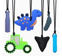 Collar masticable de silicona para niños, paquete de 6, collares masticables sensoriales para niños pequeños, niños con autismo, TDAH, necesidades de mordeduras, mordedores orales masticables para