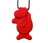 Collar masticable, juguetes de silicona para masticar para niños, collar de masticación sensorial para adolescentes, juguetes de masticación sensorial de dinosaurio para autismo, collar de