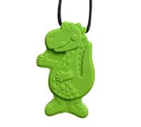 Collar masticable, juguetes de silicona para masticar para niños, collar de masticación sensorial para adolescentes, juguetes de masticación sensorial de dinosaurio para autismo, collar de