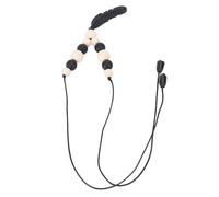 Collar masticable masticable, 2 unidades, collar sensorial para reducir la masticación de dedos, collar de silicona suave para masticar, collar sensorial con colgante (negro)