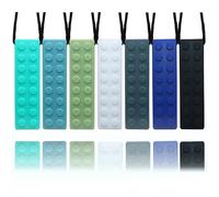 Collar masticar para niños, 7 unidades de cadenas de silicona para masticar para niños pequeños con TDAH, SPD, autismo, necesidades de masticación, juguetes orales para adultos para reducir la
