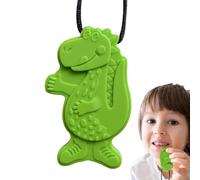 Collar Masticar - Silicona 6.2x4 Cm | Colgante De Dinosaurio | Collar Masticable | Joyería Sensorial Para Masticar Para Estimulación, Del Estrés, Soporte De Enfoque, Autismo, TDAH, Necesid