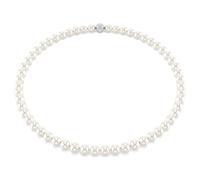 Collar Matrix, Perla de cristal, Blanco, Baño de rodio OS