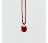 Collar Midi Sacré Cœur - Rojo / Oro - Talla Única - Aleación metal con baño de oro 750/1000 - Agatha Paris