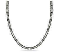 Collar Millenia, Talla cuadrada, Largos, Gris, Baño de rutenio OS