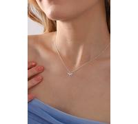 Collar Minimal de Libélula en Plata de Ley 925 con Piedra de Circón Blanca