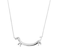 Collar moderno con cadena de clavícula y colgante único de perro salchicha, cadenas de moda para mujer, talla única, como se describe, como se describe