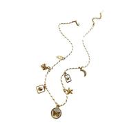 Collar moderno inspirado en el mar de acero inoxidable con colgante de corazón y estrella de mar, accesorio de detalle de cadena para el cuello, collar de corazón para uso diario, talla única, como se