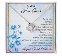 Collar Mujer Alma Gemela Regalo para ella Acabado en Plata u Oro Joya Aniversario Boda San Valentín Navidad Esposa o Novia - Estuche con DEDICATORIA incluida (Collar Alma Gemela 4)
