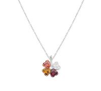 Collar Mujer Amen QUADRICUORE Naranja En Plata 925 Código CLPQUBMAR
