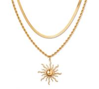 Collar Mujer, Colgante De Llama De Girasol, Mujer Collar Corazon Regalos Originales, para Mujer Regalo Día de la Madre Cumpleaños San Valentin Navidad Aniversario