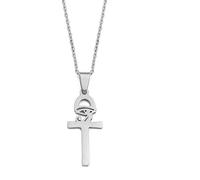 Collar Mujer - Collar Con Colgante De Ojo De Ankh Con Símbolo Del Antiguo Egipto, Joyería De Amuleto Africano Con Llave Del Nilo, Cadena Ajustable, Accesorios Únicos De Moda Hiphop, Collares Perso