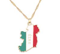 Collar Mujer Mapa, Colgante De Mapa De Irlanda Dorado Para Mujer, Collares De Mapa Del Mundo, Collar De Joyería De Egipto Para Aniversario, Regalos De Fiesta De Cumpleaños De Navidad, Talla Única