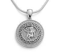 Collar Mujer Signo Zodiacal Virgo Plata 925 Colgante Circonita