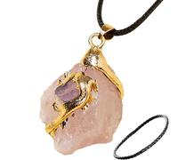 Collar natural con colgante de piedra bruta | Collar con colgante de piedra bruta con colgantes de natural - Collar irregular para mujer de curación, joyas para hombre y cuello, riferimento alla