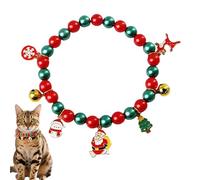 Collar Navideño para Mascotas | Collar para Gatita con Colgante Navideño | con Muñeco De Nieve Copos De Hielo Reno Santa Árbol De Navidad Y Lazo Campana | Accesorio Invernal para Gatos