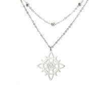 Collar Nudo De Bruja Nudo De Bruja Colgante Celta Triquetra Triángulo Nudo de la Trinidad Collar Irlandés Pagano Wiccan Joyería Fe Religiosa Regalos para Mujeres Hombres (plata 2)