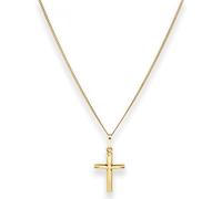 Collar Panzer De 1Mm Con Cruz De 585 Oro Amarillo 45Cm