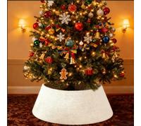 Collar para árbol de Navidad 43x55 Falda para árbol de Navidad Fundas de soporte para árbol de Navidad Cesta redonda de árbol de Navidad Decoración navideña para vacaciones fiestas Decoración de árbol
