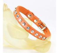 Collar para Cachorros de Perro con Cristales Brillantes y Diamantes de imitación de Cuero sintético, Collar para Cachorros y Gatos, Correa para el Cuello, Productos para Mascotas con Personalidad, co