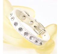 Collar para Cachorros de Perro con Cristales Brillantes y Diamantes de imitación de Cuero sintético, Collar para Cachorros y Gatos, Correa para el Cuello, Productos para Mascotas con Personalidad, co