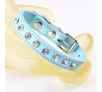 Collar para Cachorros de Perro con Cristales Brillantes y Diamantes de imitación de Cuero sintético, Collar para Cachorros y Gatos, Correa para el Cuello, Productos para Mascotas con Personalidad, co