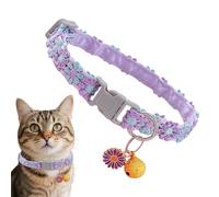 Collar para gatito con campanilla - Collar con hebilla de liberación rápida - para pequeños animales domésticos, ideal para seguridad, viajes y aventuras diarias