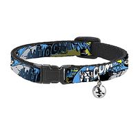 Collar para Gato con Escena de Batman de 8 a 12 Pulgadas, 0.5 Pulgadas de Ancho