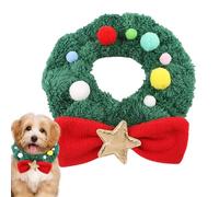 Collar para gatos de Navidad, Collar para perros de Navidad - Bufanda navideña de felpa para mascotas, para gatos de peluche para, collares de vacaciones para cachorros con tamaño rey