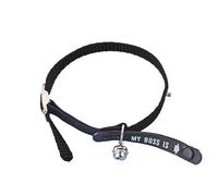 Collar para gatos Nobby "Mi jefe es" negro