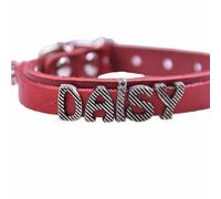 Collar para gatos y cachorros en cuero rojo personalizado GogiPet®