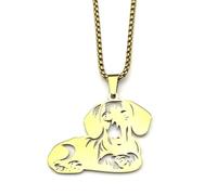 Collar para hombre, cadena de perro Beagle con orejas grandes para mujeres y hombres, color plateado, encantador animal familiar, mascota, collar de moda, accesorio de joyería