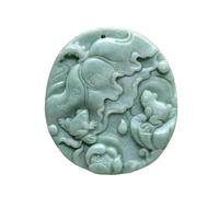 Collar para hombre, colgante de dinero guahuo verde claro natural para hombres y mujeres, cintura Hanfu con colgante de jade de rana