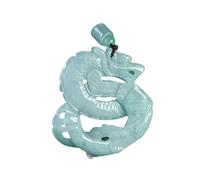 Collar para hombre, colgante de dragón hueco de jade esmeralda natural, dije tallado, joyería de jadeíta, regalo de amuleto de moda