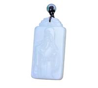 Collar para hombre, colgante de jade blanco natural, unisex, estilo étnico, Wu Guan, colgante de figura pública, material de semilla de origen ruso, regalo