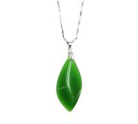 Collar para hombre, colgante de jade verde, collar de jaspe natural, regalo para mujer, amuleto de piedra, talismanes, regalo para hombres, amuletos tallados